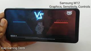 samsung M12 pubg  4 finger claw full gyroscope  Graphics controls sensitivity setting  Ajay [upl. by Yenduhc]