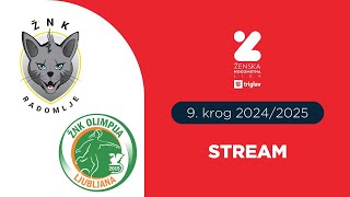 ŽNK Radomlje Medex  ŽNK Olimpija Ljubljana  9 Krog ŽNL Triglav  STREAM [upl. by Odlonyer]