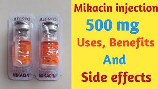 Mikacin 500 mg injection uses in hindi। Amikacin 500mg injection। Uses। Side effects। [upl. by Sherourd]