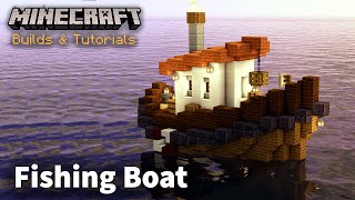 How to build a fishing boat  Minecraft Tutorial [upl. by Chema]