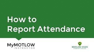 MyMOTLOW How to Report Attendance [upl. by Eatnwahs]