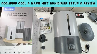 Coolfiqu Cool amp Warm Mist Humidifier Setup amp Review [upl. by Leone852]