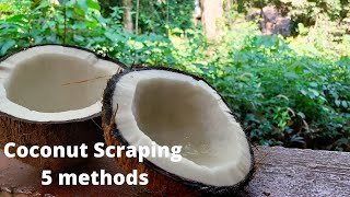 How to grate a Coconut quick and easy  Best way to grate coconut [upl. by Bonney]