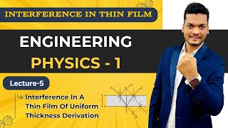 Interference In Thin Film Of Uniform Thickness  Engineering Physics1 [upl. by Aidne]