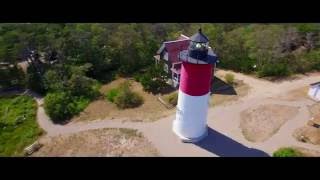 Nauset Light amp Cape Cod National Seashore via Drone 4K [upl. by Philbo]