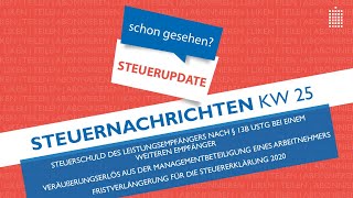 Steuernachrichten  Update 252021  Kostenlos amp schnell informiert [upl. by Quartas]