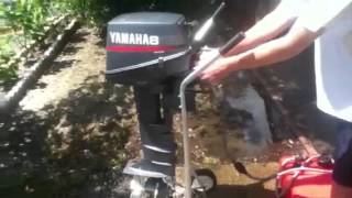 Yamaha 8hp 2 stroke longshaft tiller outboard motor [upl. by Sanborne121]