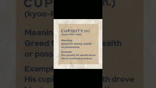 shorts vocabulary  CUPIDITY [upl. by Adnuhsal]