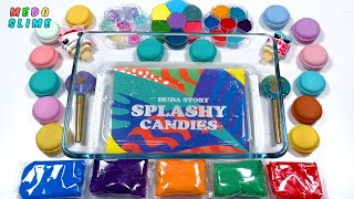 Splashy candies ASMR slime Glitter Clay Make up destruction [upl. by Coffey]