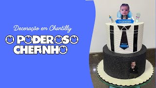 Bolo de mêsversário tema O PODEROSO CHEFINHO em chantilly [upl. by Renelle898]