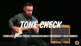 TONE CHECK Fender Eric Johnson Thinline Stratocaster Two Color Sunburst [upl. by Linnell165]