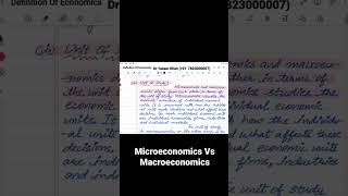 Microeconomics Vs Macroeconomics [upl. by Balfour]