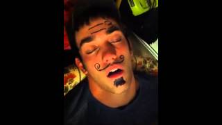 Drawing on drunk guys face [upl. by Edas]