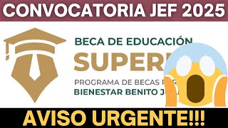 AVISO URGENTE Convocatoria de la Beca Jóvenes Escribiendo el Futuro 2025 Noviembre 2024 [upl. by Arata965]