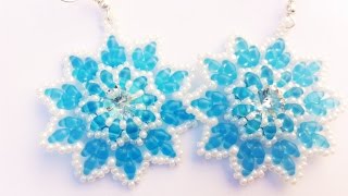 DIY tutorial orecchini con superduo e swarovski  quotOrecchini Jeanne quot  earrings superduos [upl. by Haek]