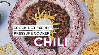 CrockPot Express Crock Pressure Cooker Chili [upl. by Nezah]