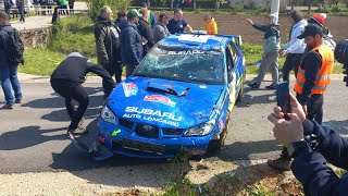 WRC Croatia Rally 2024 Subaru Crash [upl. by Ardnnek]