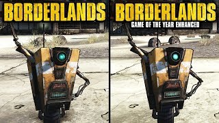 Borderlands Enhanced vs Original  Direct Comparison [upl. by Hayikaz]