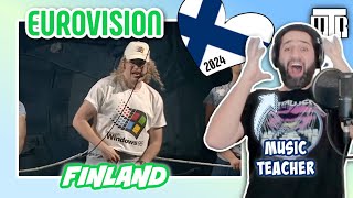 Finland Eurovision 2024 Reactionalysis  Music Teacher Analyses No Rules by Windows95Man reaction [upl. by Adnilreb]