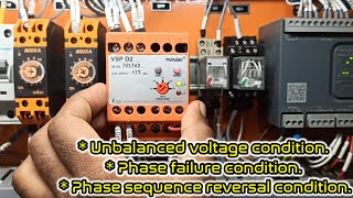 How to work Phase Failure Relay  Full Motor Protection  VSP D2 Complete Wiringtrending shorts [upl. by Yelram163]