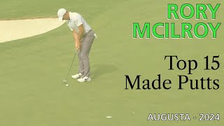 Rory McIlroy Sinking 156ft of Putts at the 2024 Masters [upl. by Nrehtak]