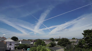 Lighting and Chemtrails over Cornwall 17th July 2014 [upl. by Iturk]