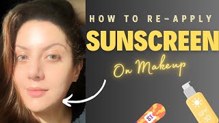 How to Reapply Sunscreen Throughout the Day I How to Reapply Sunscreen with Makeup [upl. by Warden852]