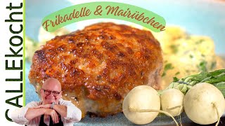 Butter Frikadelle in der Pfanne mit Mairübchen – Omas Rezept [upl. by Accemahs470]