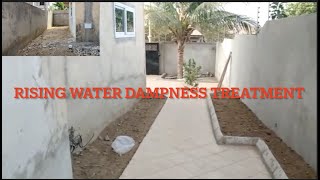 Building In Ghana Rising Water Dampness Treatment I Fence Wall amp Interior Walls Damp Proofing [upl. by Ateuqahs]