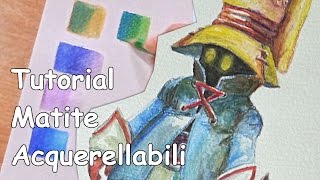 TUTORIAL DI DISEGNO COME USARE LE MATITE ACQUERELLABILI PER PRINCIPIANTI [upl. by Evered]