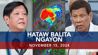 UNTV Hataw Balita Ngayon  November 15 2024 [upl. by Leirol]