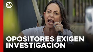 VENEZUELA  Opositores exigen investigar el ataque contra Corina Machado [upl. by Inoek244]