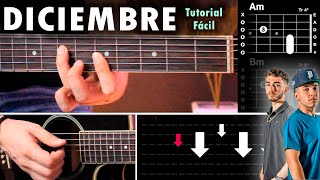 Diciembre  Eslabon Armado GUITARRA Tutorial  Acordes [upl. by Aramal]