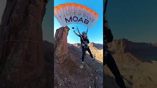 HAHA Well played Passenger surprises Tandem BASE Moab guide with joke youtubeshorts funny moab [upl. by Nygem]