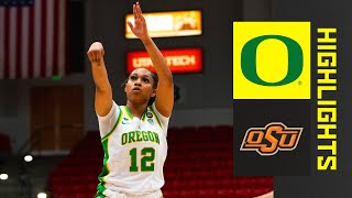 Oregon Womens Basketball vs Oklahoma State  GAME HIGHLIGHTS 2023 [upl. by Eiclehc876]