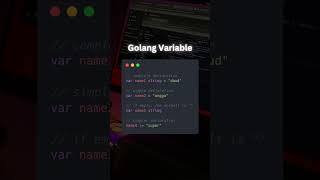 Golang Variable [upl. by Gnidleif]