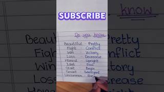 Synonyms Words in English  Similar Words in English english synonyms shorts trendingviralvideo [upl. by Nueoht]