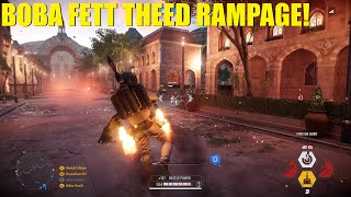 Boba Fett rampage on the defenders of Theed  Star Wars Battlefront 2 [upl. by Akinnor525]