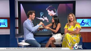 Mentalist Lior Suchard Visits 6 in the Mix  NBC 6 [upl. by Lorac]