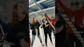 Naturally we kicked off our USA v CANADA hockey game with a song battle National anthem edition [upl. by Hillier]