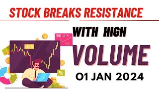 Stocks Breaks Resistance With High Volume  01 JAN 2024 [upl. by Anatlus]