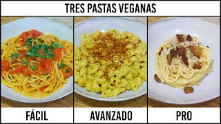 Tres pastas veganas de novato a chef [upl. by Aihsak]