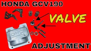 Honda GCV190 Valve Adjustment JOATD [upl. by Bazil]