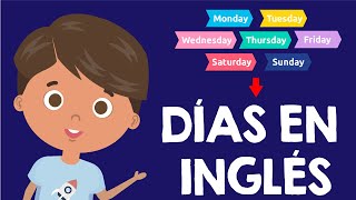 DIAS DE LA SEMANA EN INGLES para niños ⏩ APRENDER INGLÉS FÁCIL⭐CLASES de inglés [upl. by Tiler457]