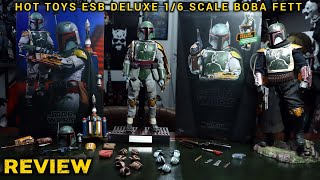 HOT TOYS DELUXE BOBA FETT EMPIRE STRIKES BACK FIGURE REVIEW [upl. by Witcher167]