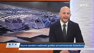 Sturm zerstört weltweit größte schwimmende Solarfarm [upl. by Lilybel]