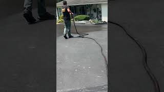 Driveway sealcoating sprayed on drivewaysealing sealcoating sealer asphalt [upl. by Bertrand332]