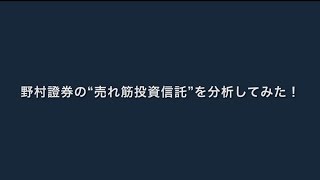 野村證券の“売れ筋投資信託”を分析してみた！ [upl. by Aicile]