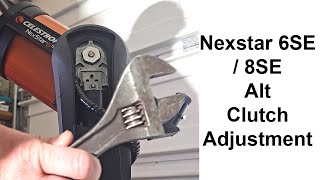 Celestron Nexstar 6SE  8SE Telescope Mount Issue  Slipping Alt Axis Clutch adjustment [upl. by Othe]