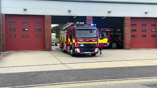 Suffolk Fire amp Rescue Ipswich East Fire Station responding [upl. by Nivle908]